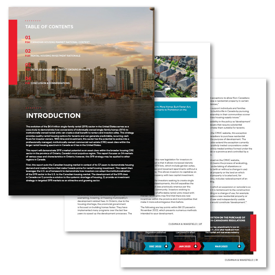 Single Family Investment Rental Report