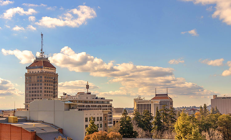 Fresno California skyline