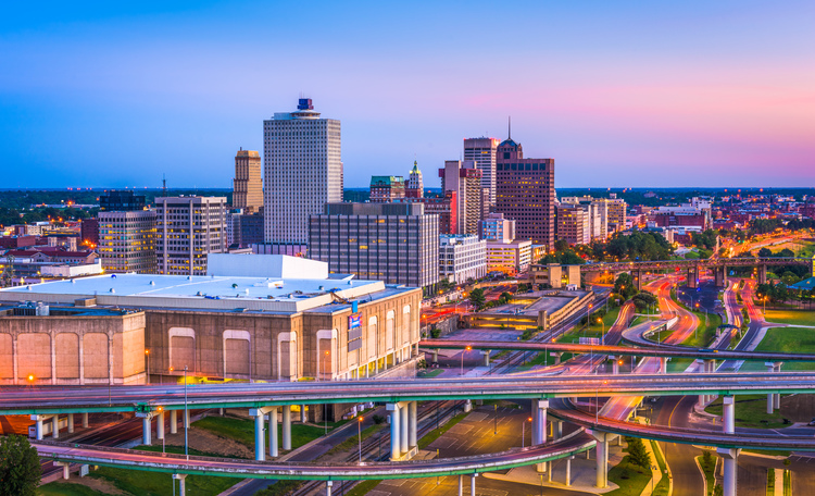 Memphis Skyline Aerial