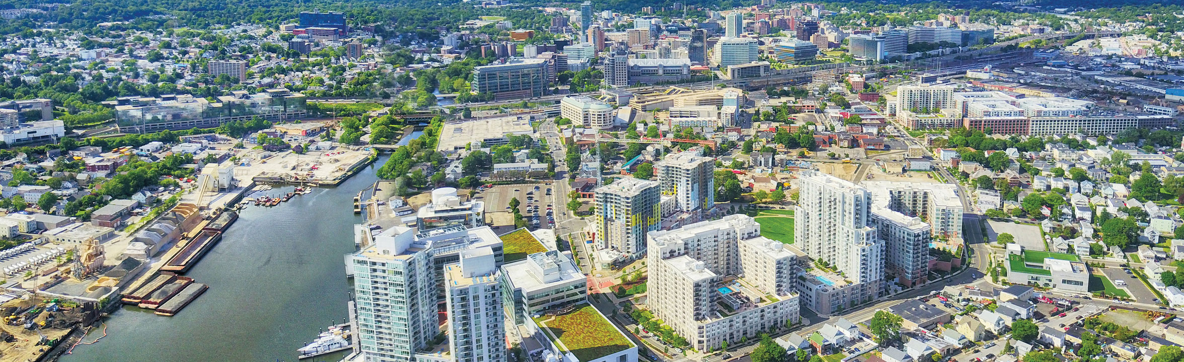 Stamford city skyline