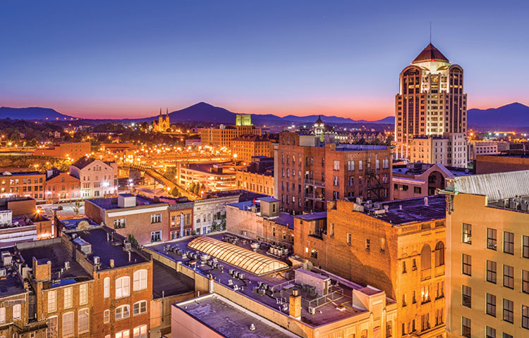 Roanoke Virginia skyline