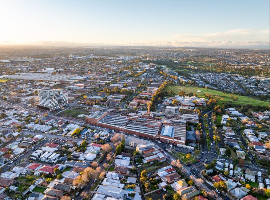 124-180 Ballarat Rd, Footscray aerial unmarked