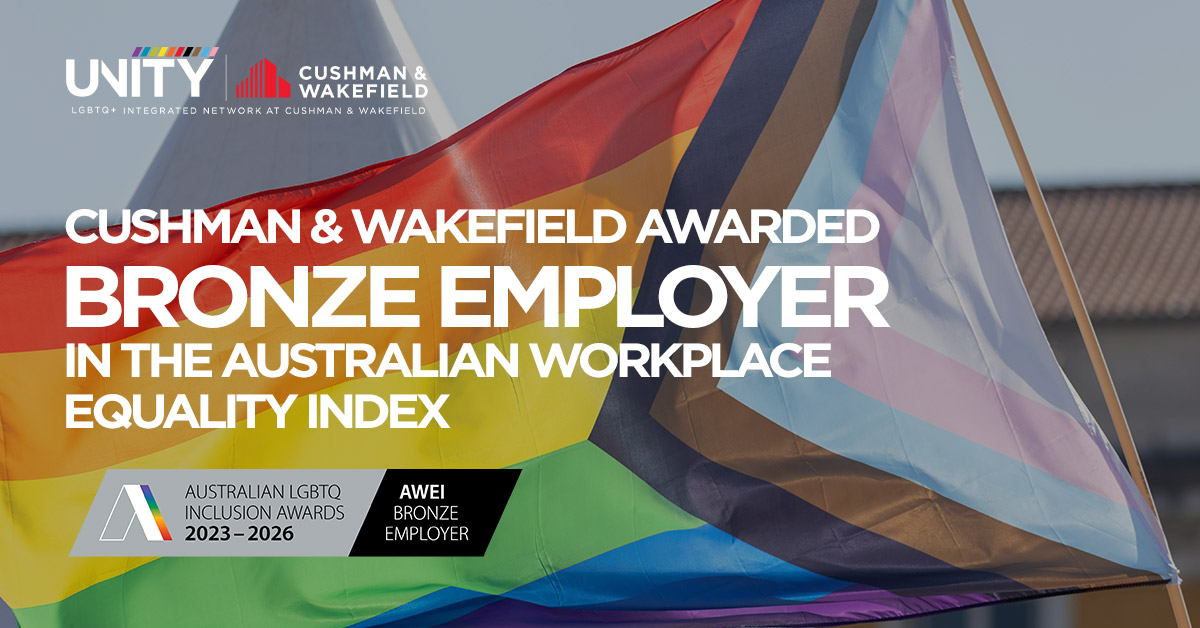 Cushman & Wakefield awarded ‘Bronze Employer’ in the Australian Workplace Equality Index (AWEI)