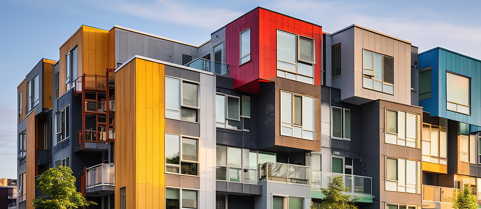 building facade colourful