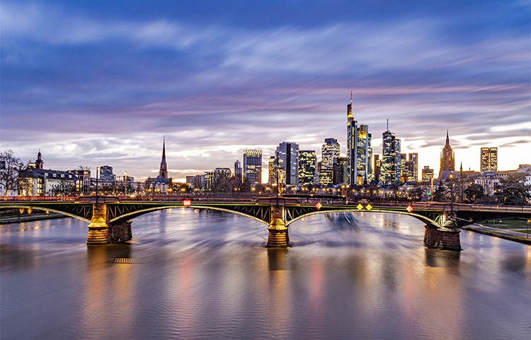 Skyline Frankfurt with river Main