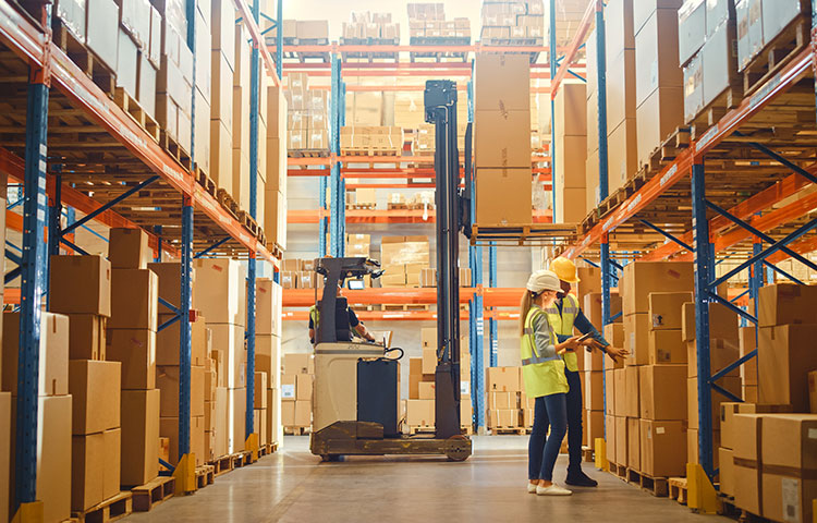 People in a warehouse