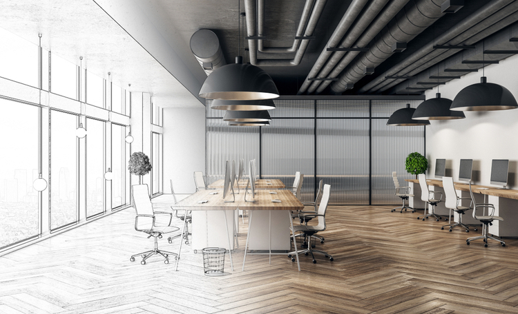 Empty modern office