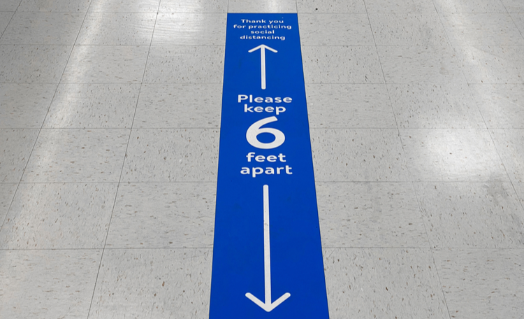 Social distancing 6 feet