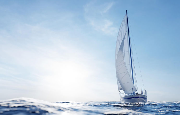 Sailboat in the ocean