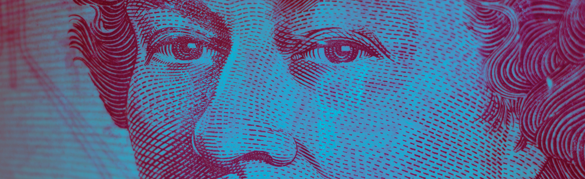 Queen's face on UK bank note