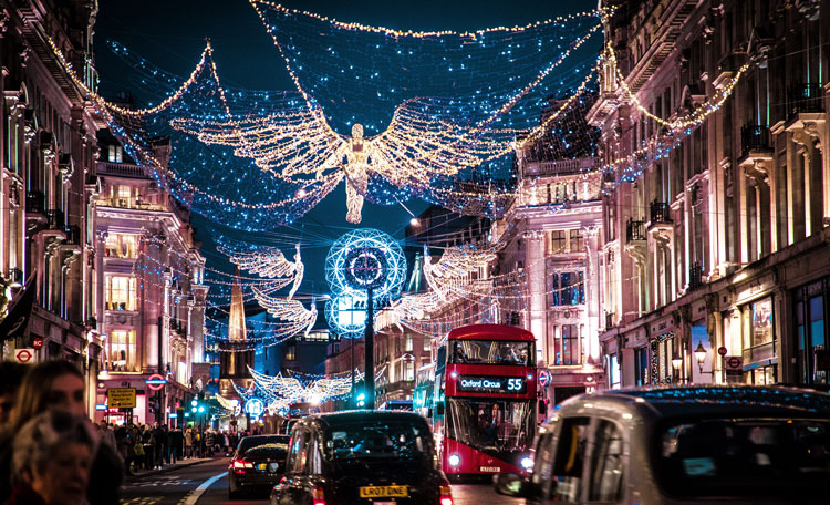 Regent Street, London W1 at Christmas