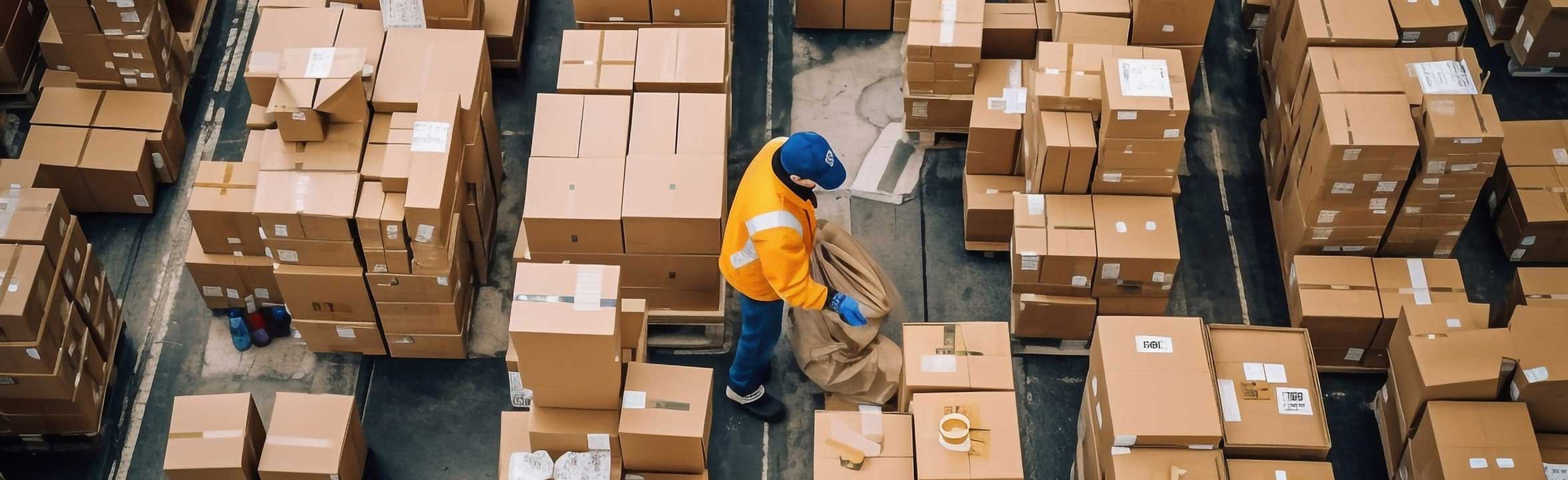 man with boxes