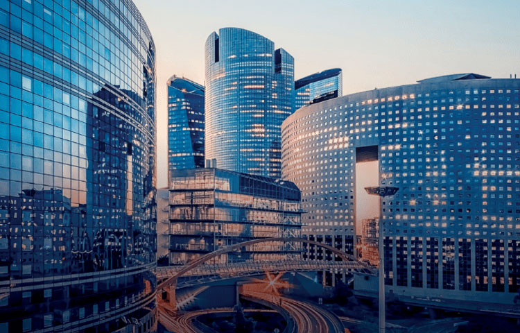 Downtown office buildings