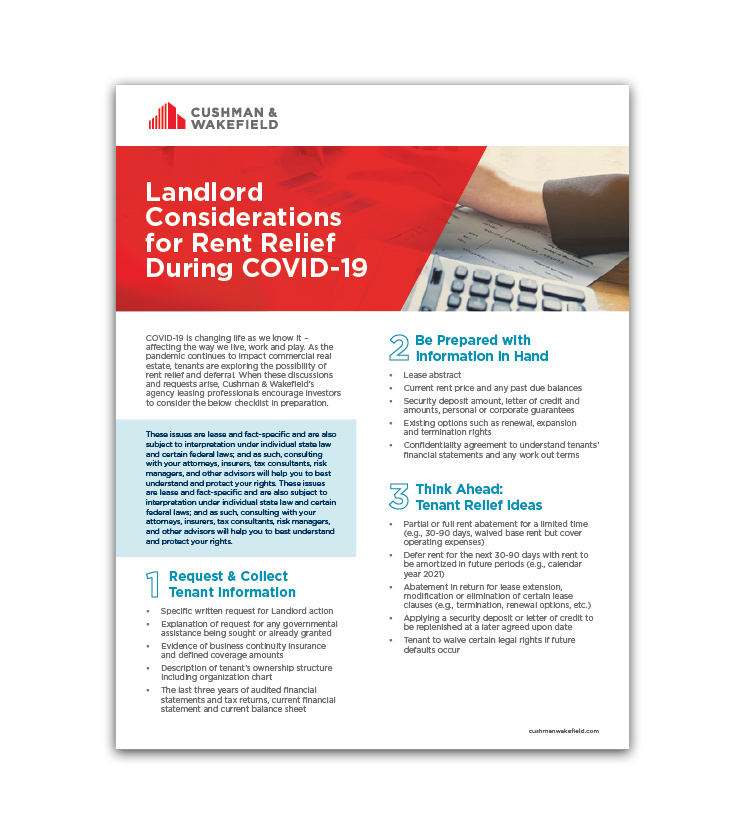 Considerations for Rent Relief (image)
