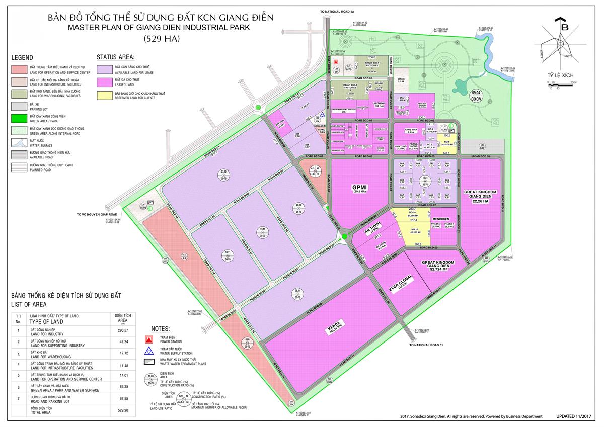 Industrial Land For Lease in Giang Dien Industrial Park, Dong Nai Province, Vietnam